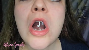 ️alison's mouth exploration and spit fetish️out on my manyvids and coming on soon below