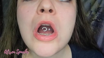 ️alison's mouth exploration and spit fetish️out on my manyvids and coming on soon below