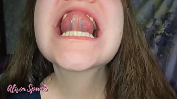 ️alison's mouth exploration and spit fetish️out on my manyvids and coming on soon below