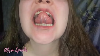 ️alison's mouth exploration and spit fetish️out on my manyvids and coming on soon below