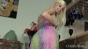 Petite blonde charlotte stokely's horny solo strip and intense orgasm