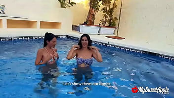 Two couples summer party in the spanish porn villa ️