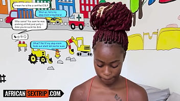 Shy 18yo black cutie slammed rough by hung american tourist in interracial hookup