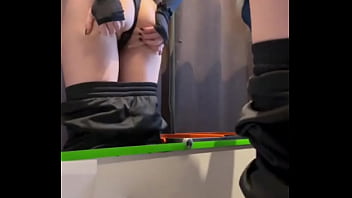 ️ mall changing room secret ️shh it's our silent thrill in the public changing room ️ pants down i