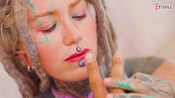 Heavily inked girl gets wrecked by a thick bbc taking it deep in her ass