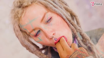 Heavily inked girl gets wrecked by a thick bbc taking it deep in her ass