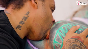 Heavily inked girl gets wrecked by a thick bbc taking it deep in her ass