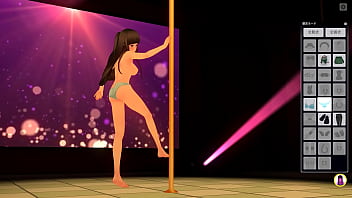 Com3d2 chiya ujimatsu strip pole dance Com3d2 chiya ujimatsu strip pole dance