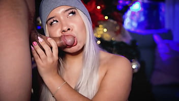 College blonde is fucked by her boyfriend while they record a porn video and broadcast on a webcam show