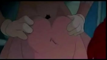 Goofy having fun with peg in bed