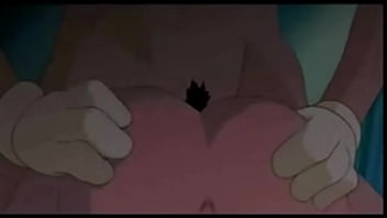 Goofy having fun with peg in bed