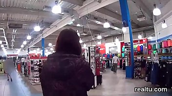 Stunning czech teenie gets teased in the shopping centre and pounded in pov