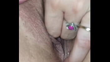 Sexy slut wife fingering herself while husban watch