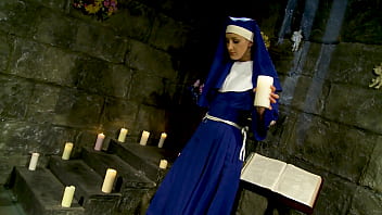 Naughty dominatrix nun angel long fucks the cum out of katie k