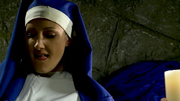 Naughty dominatrix nun angel long fucks the cum out of katie k