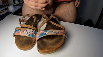 Jerking Off With Wife's Flats Slow Motion Cumshot thumbnail