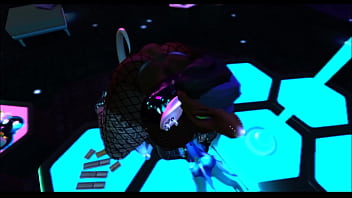 Rich dragon fucks his gold digging rat bitch in his private techno club