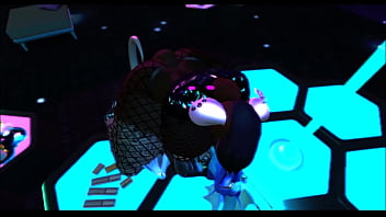 Rich dragon fucks his gold digging rat bitch in his private techno club