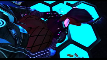 Rich dragon fucks his gold digging rat bitch in his private techno club