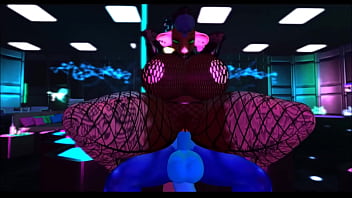 Rich dragon fucks his gold digging rat bitch in his private techno club