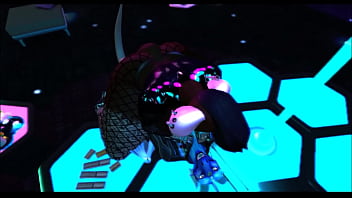 Rich dragon fucks his gold digging rat bitch in his private techno club