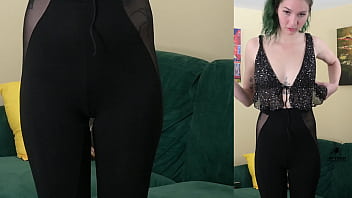 Kit summers tries on and models leggings and an awful shirt