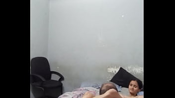 Daddy is eating and licking sweet pussy rub cock on petite pussy