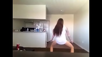 Skinny white girl twerk