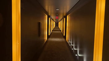 Walking down the hotel hallway my flip flops are laf there’s some waiting for me behind one of these doors i’