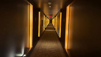 Walking down the hotel hallway my flip flops are laf there’s some waiting for me behind one of these doors i’