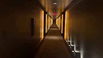 Walking down the hotel hallway my flip flops are laf there’s some waiting for me behind one of these doors i’