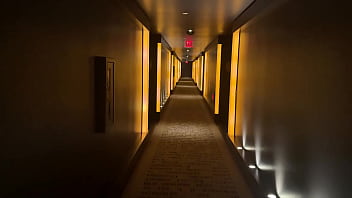 Walking down the hotel hallway my flip flops are laf there’s some waiting for me behind one of these doors i’