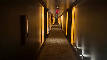 Walking down the hotel hallway my flip flops are laf there’s some waiting for me behind one of these doors i’