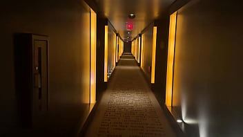 Walking down the hotel hallway my flip flops are laf there’s some waiting for me behind one of these doors i’