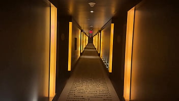 Walking down the hotel hallway my flip flops are laf there’s some waiting for me behind one of these doors i’