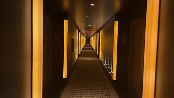 Walking down the hotel hallway my flip flops are laf there’s some waiting for me behind one of these doors i’