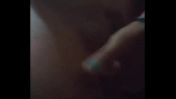 Hot babe rubbing her wet pussy