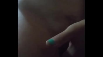 Hot babe rubbing her wet pussy