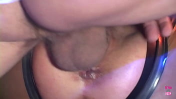 Brunette gets her asshole worked to the ground