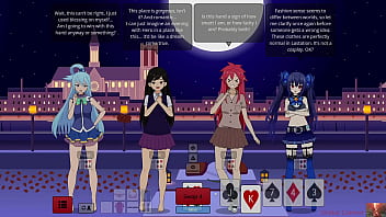 Strip poker with aqua mari & noire gets out of hand—ends in a heated show preview