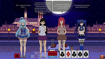 Strip poker with aqua mari & noire gets out of hand—ends in a heated show preview