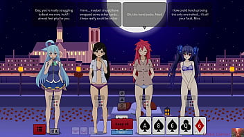 Strip poker with aqua mari & noire gets out of hand—ends in a heated show preview