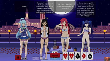 Strip poker with aqua mari & noire gets out of hand—ends in a heated show preview