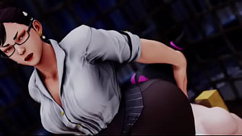 Street fighter li sitting on juri's face