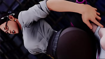Street fighter li sitting on juri's face