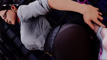Street fighter li sitting on juri's face