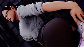 Street fighter li sitting on juri's face