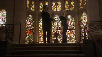 Naughty couple enjoys historical role play and fuck in an enchanted garden