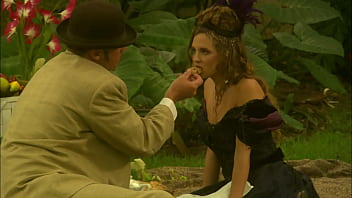 Naughty couple enjoys historical role play and fuck in an enchanted garden