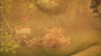 Naughty couple enjoys historical role play and fuck in an enchanted garden